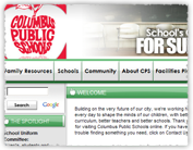 [Columbus Public Schools web site screenshot]