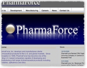 [PharmaForce web site screenshot]